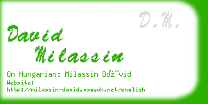 david milassin business card